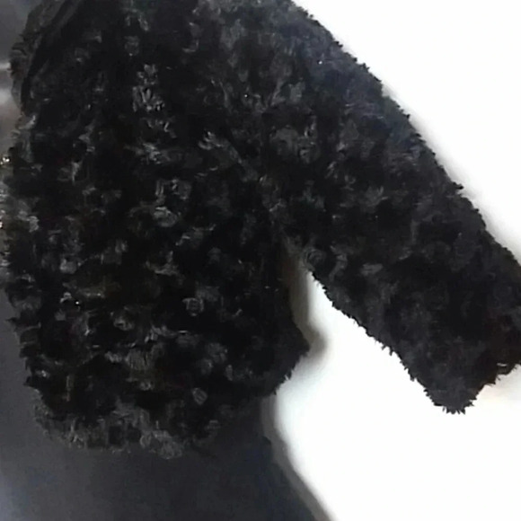 Disney Princess Faux Fur Luxury Black Girls Jacket - Picture 2 of 5